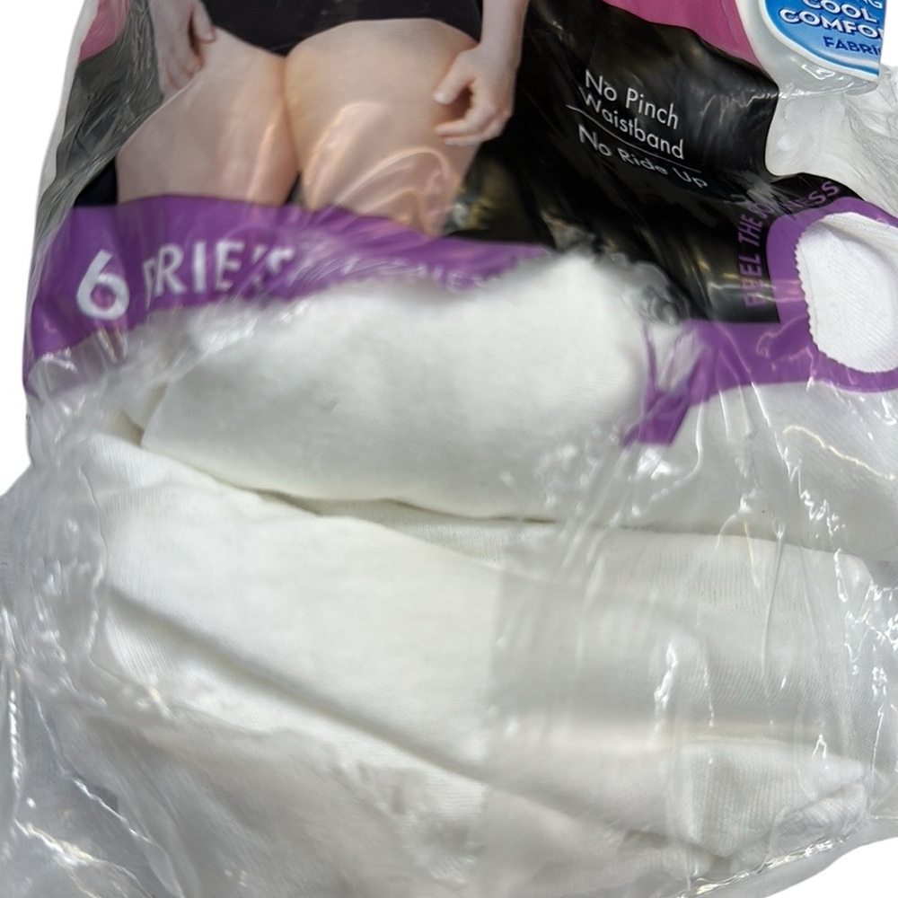 4 Pair JMS Just My Size Style White Breathable Cool Comfort Cotton Briefs Sz 13 - Picture 6 of 6